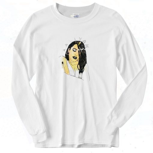 Aaliyah Cartoon Vintage 90s Long Sleeve Shirt