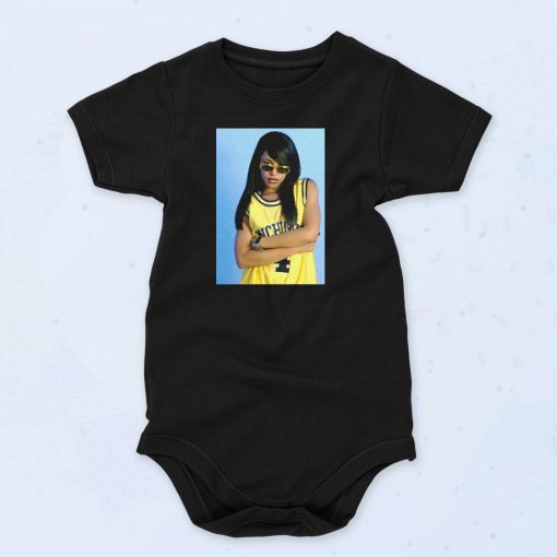 Aaliyah Wearing Michigan W Unisex Baby Onesie