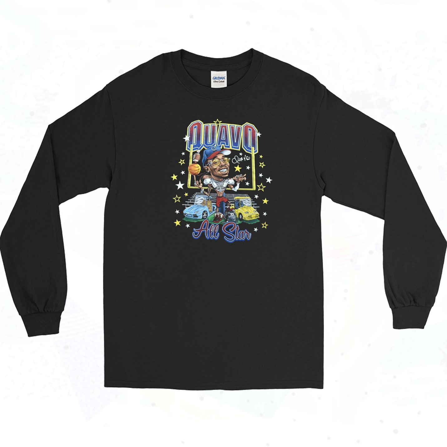 Huncho Quavo Mens All Star Vintage Long Sleeve Shirt - 90sclothes.com