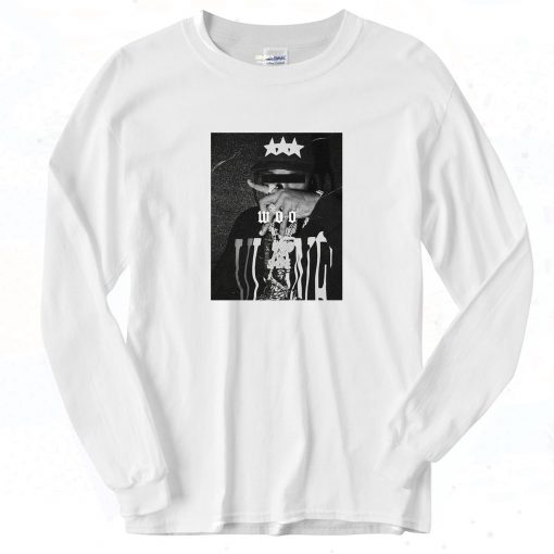 Pop Smoke Woo Vintage Long Sleeve Shirt