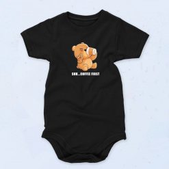 Shh Coffee First Unisex Baby Onesie