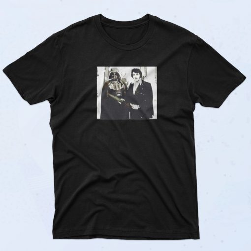 Darth Vader Meets Elvis Presley Retro Photos T Shirt