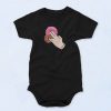 Donuts Two In The Finger Unisex Baby Onesie