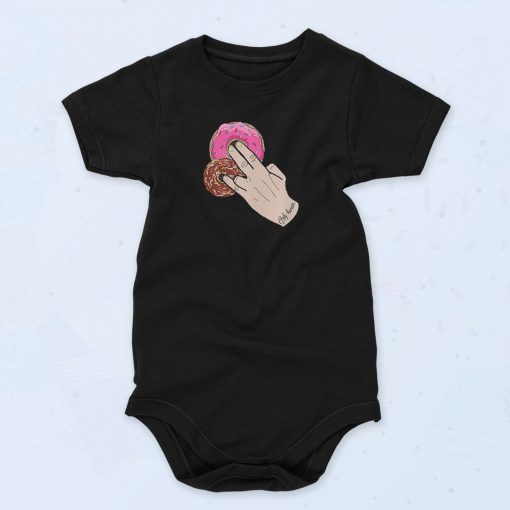 Donuts Two In The Finger Unisex Baby Onesie