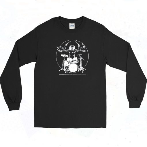 Funny Drum Set Vintage Long Sleeve SHirt