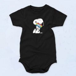 Nhs Huge Heart Snoopy Unisex Baby Onesie