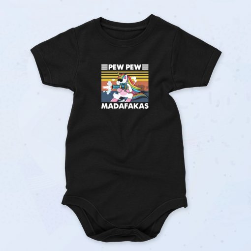 Unicorn Pew Pew Madafakas Unisex Baby Onesie