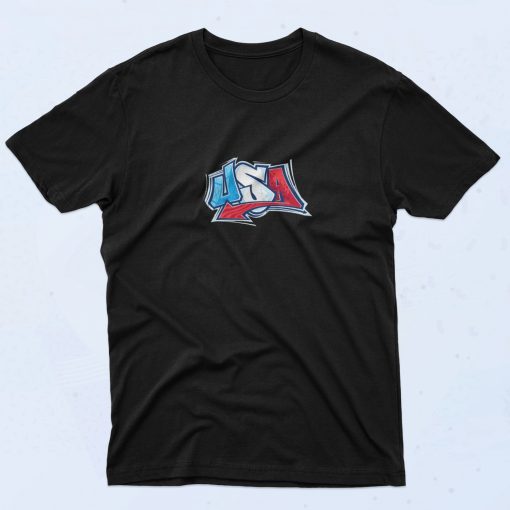 Usa Graffiti Fashionable T Shirt