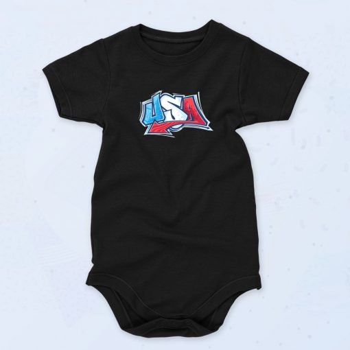 Usa Graffiti Unisex Baby Onesie