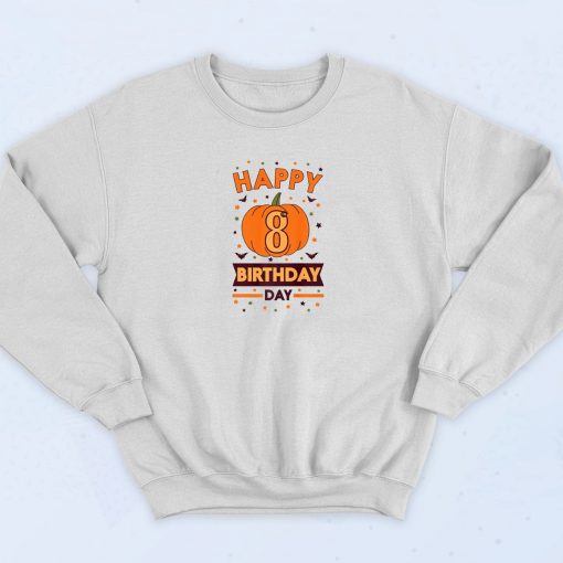 8Th Pumpkin Halloween Graphic Sweatshirt