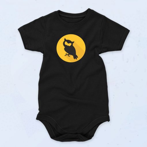 Creepy Owl Halloween Baby Onesie