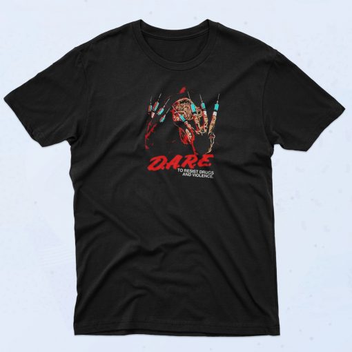 Freddy Krueger DARE Halloween Graphic T Shirt