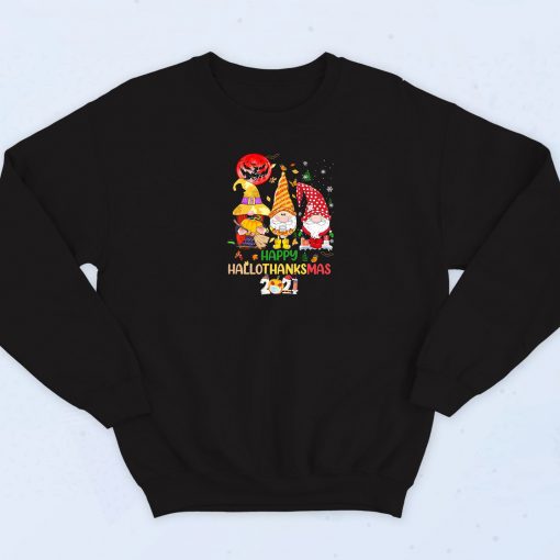 Gnome Hallothanksmas Vintage Sweatshirt