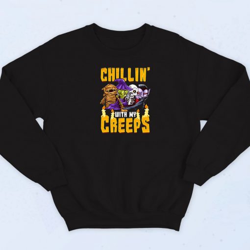 Halloween Chillin Creeps Vintage Sweatshirt