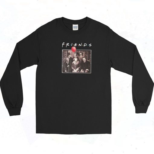 Pennywise Jason Freddy Friends Vintage Long Sleeve T Shirt