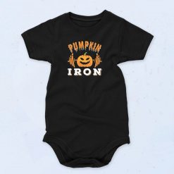 Pumpkin Iron Halloween Baby Onesie