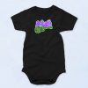 Purple Halloween Monkees Baby Onesie