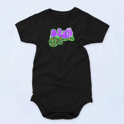 Purple Halloween Monkees Baby Onesie