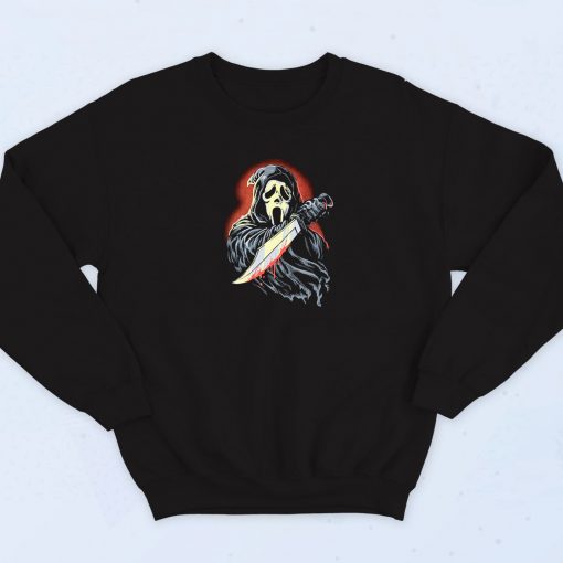 Scream Ghost Horror Face Sweatshirt