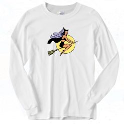 Witch Broom Halloween Funny Long Sleeve Shirt