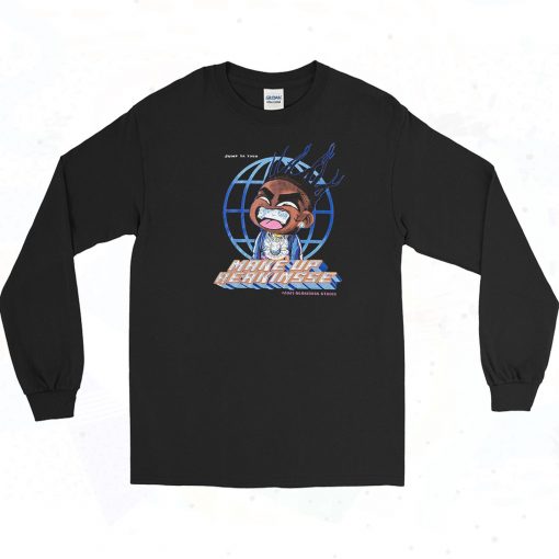 Grimace Face Hip Hop Vintage Long Sleeve Shirt