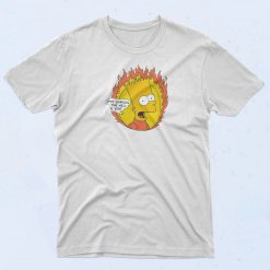 The Simpsons Flamed Bart T Shirt