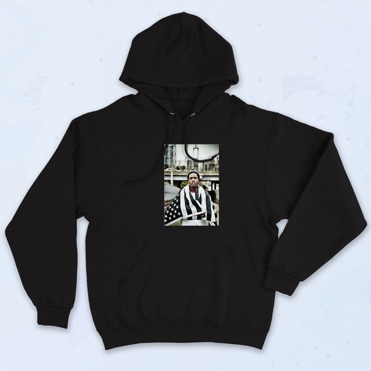 ASAP ROCKY With Flag Hoodie - 90sclothes.com