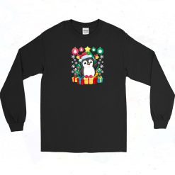 Christmas Penguin Lights Long Sleeve Shirt