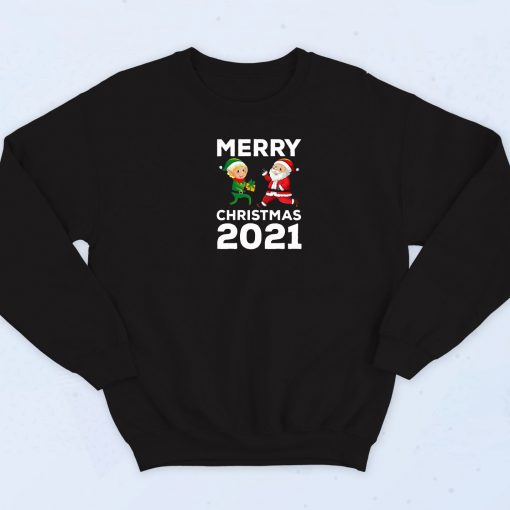 Elf And Santa Christmas Sweatshirt