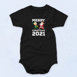 Elf And Santa Christmas Unisex Baby Onesie