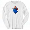 Fat Mario Vintage Long Sleeve Shirt