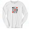 Hearts Tic Tac Toe Long Sleeve Shirt