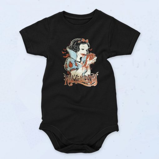 New Years Day Snow White Baby Onesie