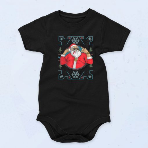 Rapper Santa Christmas Unisex Baby Onesie