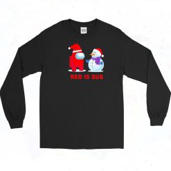 Red Is Sus Christmas Vintage Long Sleeve Shirt