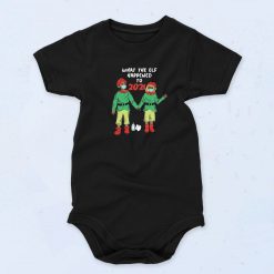 Santa Elf With Mask Baby Onesie