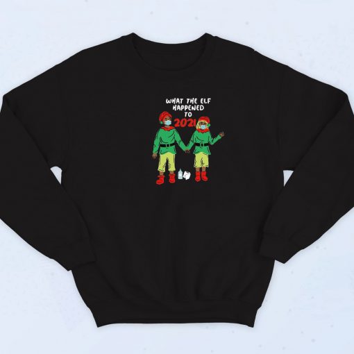 Santa Elf With Mask Christmas Sweatshirt