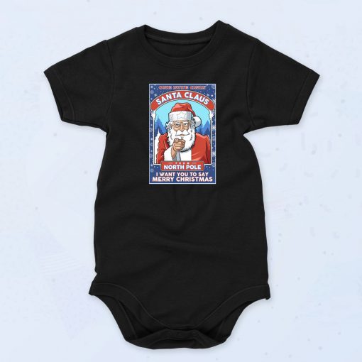 Santa From North Pole Baby Onesie