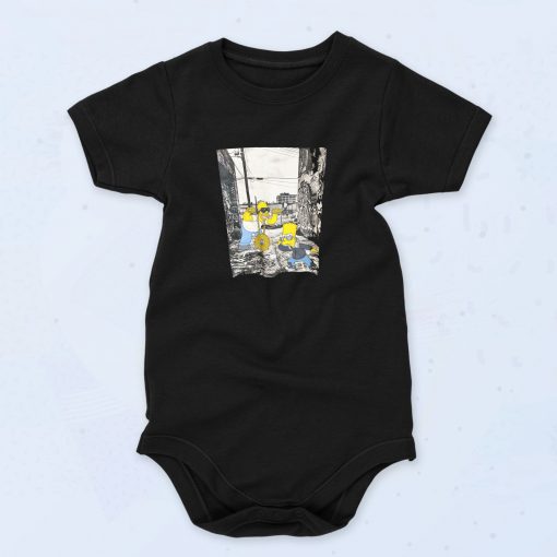 The Simpsons Bart Homer Rappers Baby Onesie