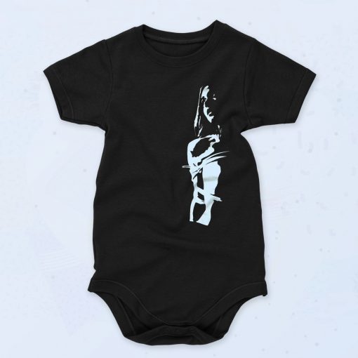 Black Pin Up Bondage Saint Baby Onesie