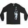 Black Pin Up Bondage Saint Long Sleeve Shirt