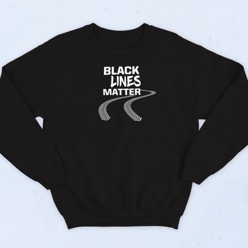 Black Lines Matter Retro Sweatshirt