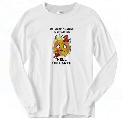 Calcifer Hell On Heart Long Sleeve Shirt