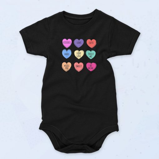 Conversation Hearts Valentines Day Baby Onesie