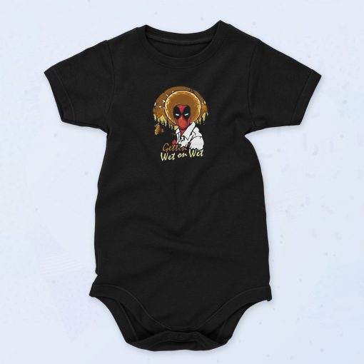 Deadpool Parody Bob Ross Baby Onesie