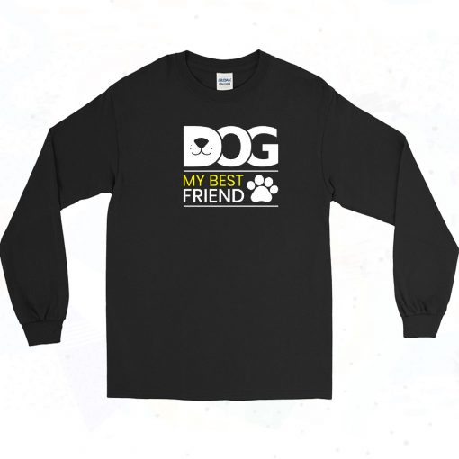 Dog My Best Friend Vintage Long Sleeve Shirt