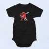 Football Heart Valentines Day Baby Onesie