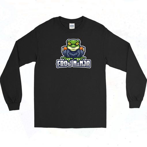 Frog Ninja Vintage Long Sleeve Shirt