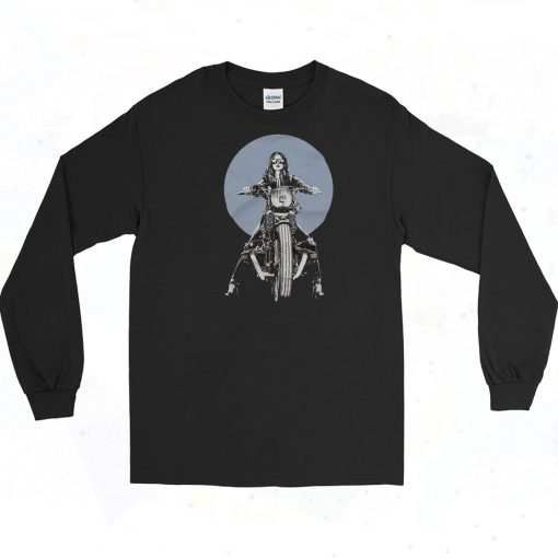 Girl on Motorcycle R100 Long Sleeve Shirt