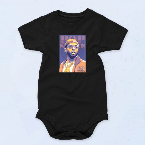 Pop Smoke Stars Moon Baby Onesie